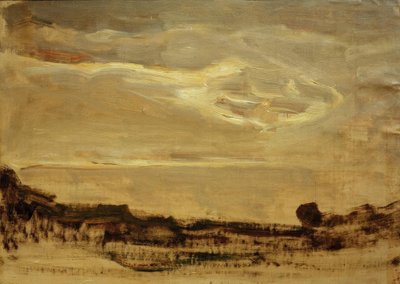 Evening Sky with Glowing Cloud by Piet Mondrian
